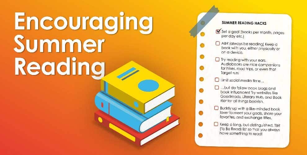 Encouraging Summer Reading graphic