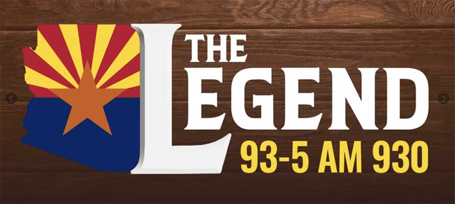 Logo for 93.5 AM The Legend