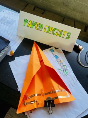 Paper circuit project in a primary school engineering class 