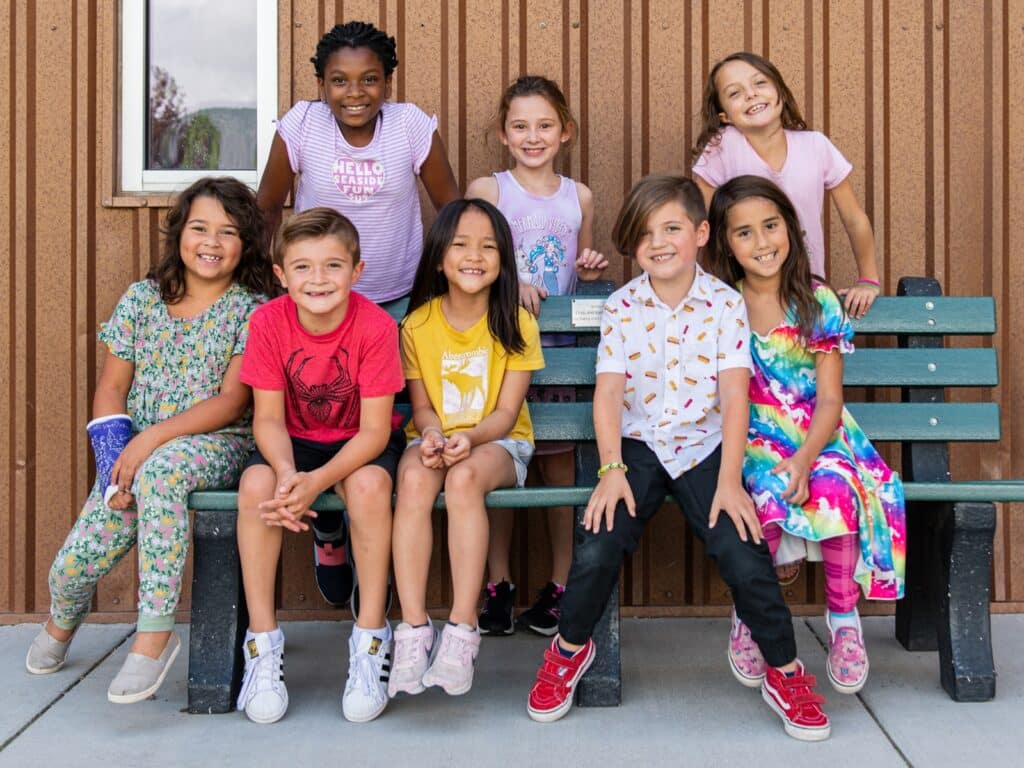 students-on-bench